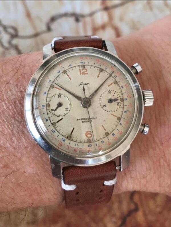 CHRONOGRAPHE SUISSE SUPER, MANUAL, AÑO 1949 - TEMPPUS: