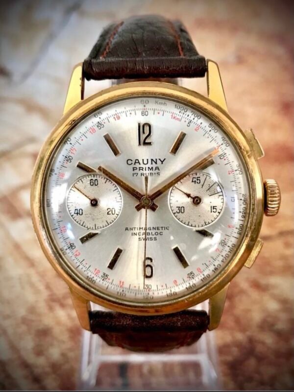 CAUNY PRIMA CRONÓGRAFO, CALIBRE VALJOUX 7733, 1956 - TEMPPUS: