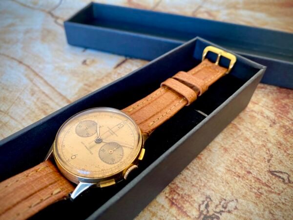 CHRONOGRAPHE SUISSE ORO 18K, LANDERON, AÑOS 40 - TEMPPUS:
