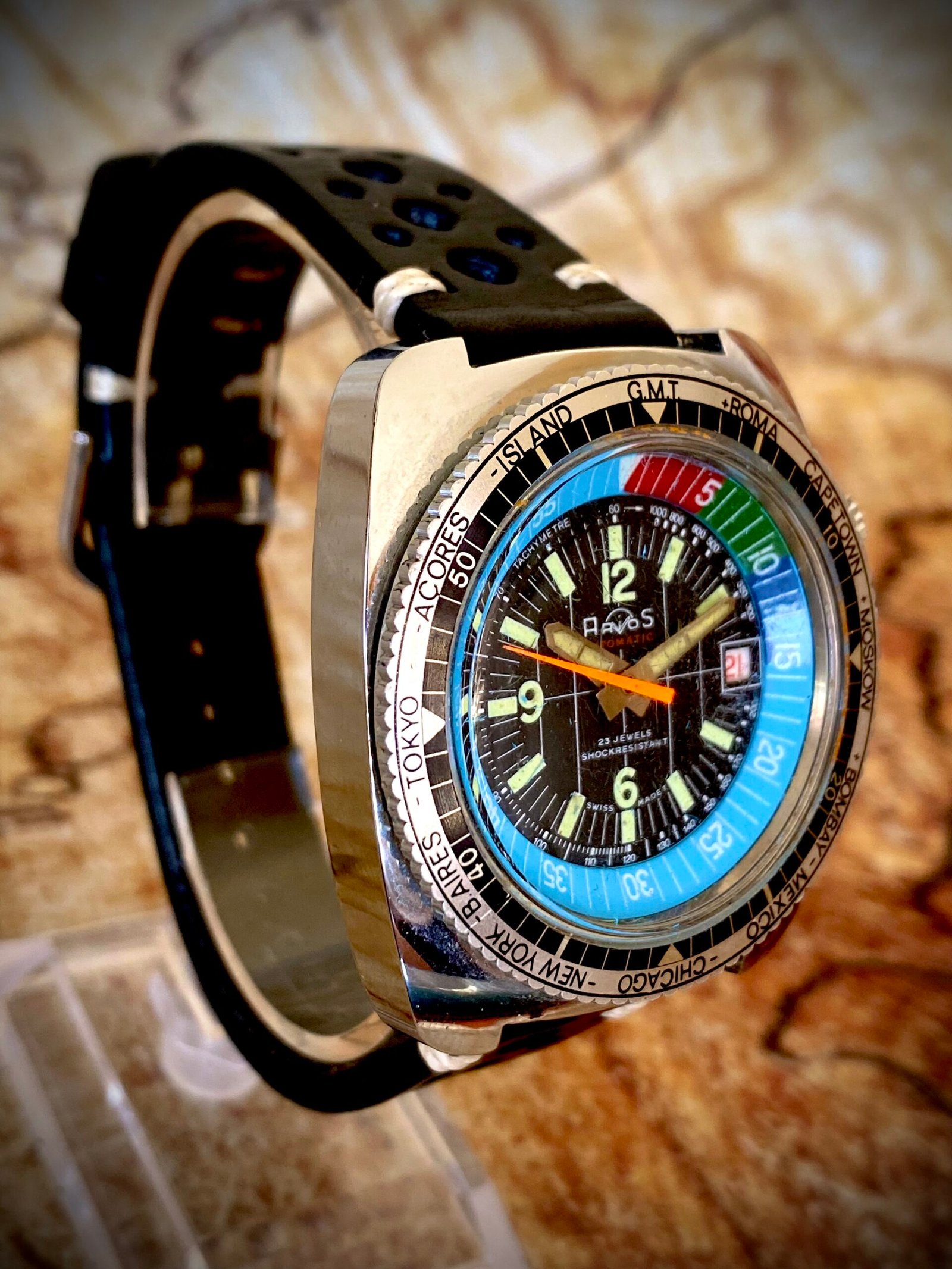 ARIOS GMT CARGA MANUAL, VINTAGE AÑOS 70 - TEMPPUS: