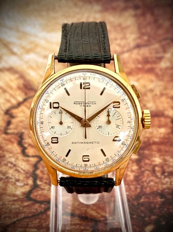 ROSEGWATCH CRONÓGRAFO ORO 18K, PRINCIPIO AÑOS 50 - TEMPPUS: