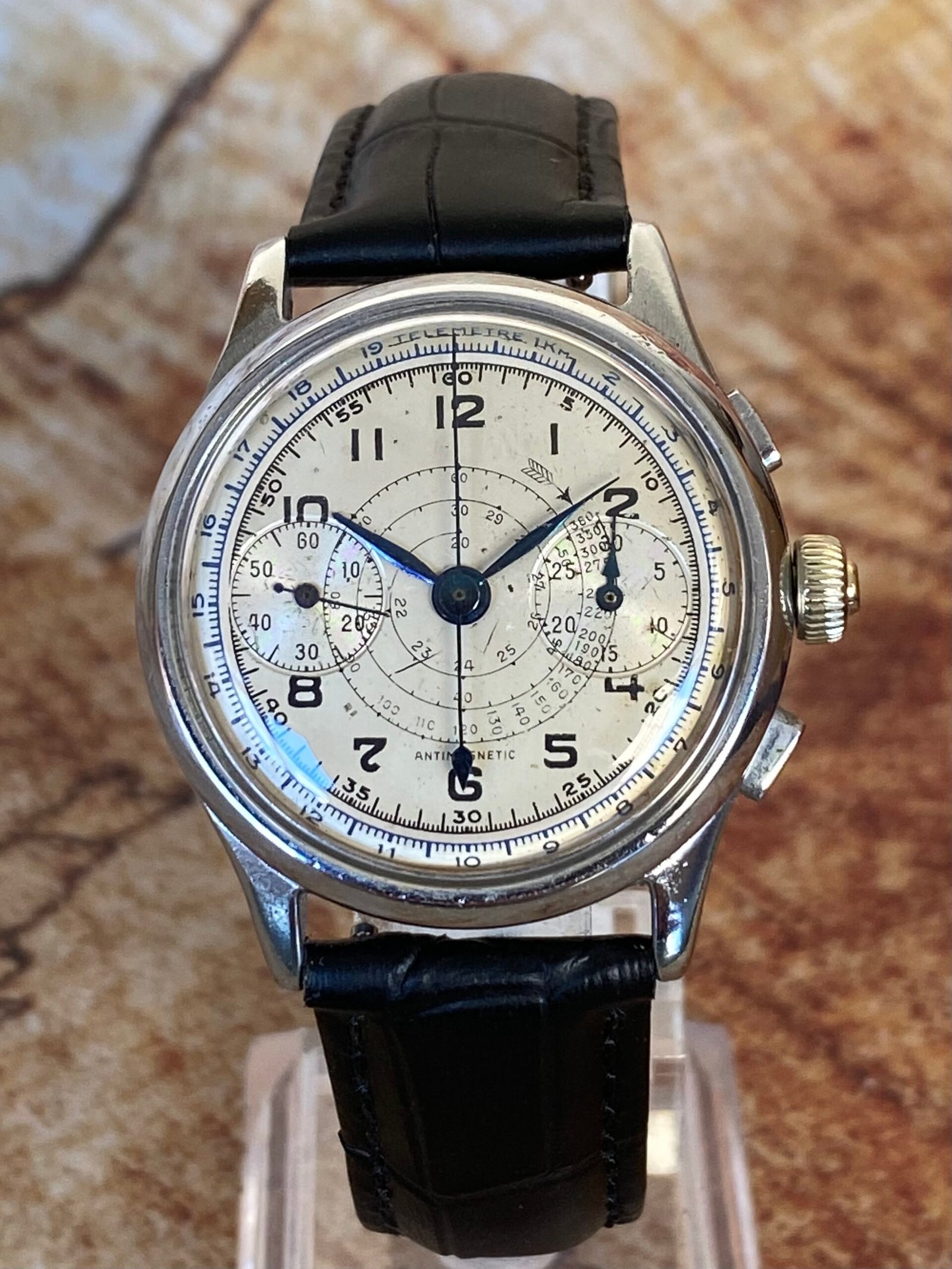 CHRONOGRAPHE SUISSE CUERDA MANUAL, AÑOS 40