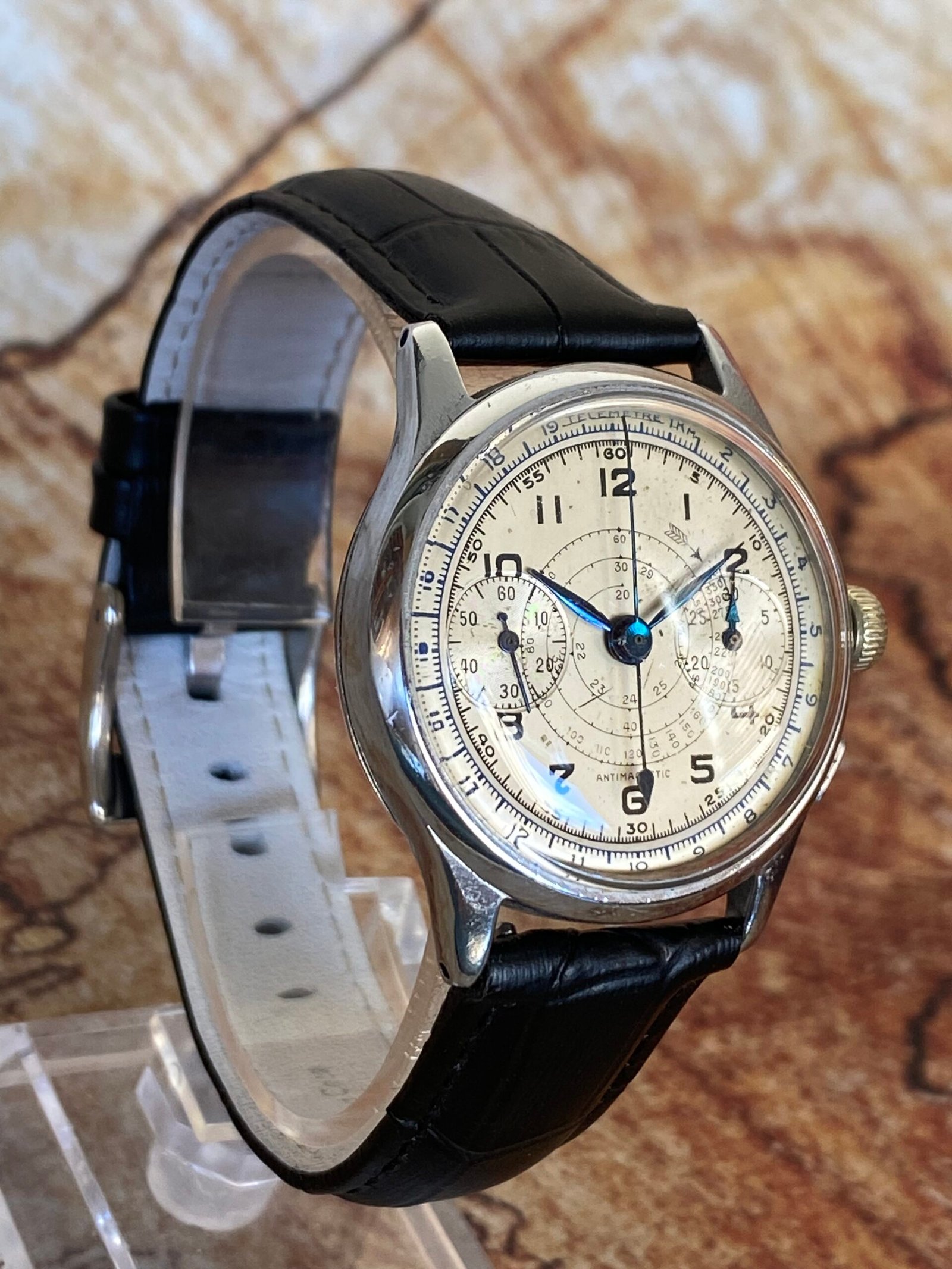 CHRONOGRAPHE SUISSE CUERDA MANUAL, AÑOS 40 - Imagen 3