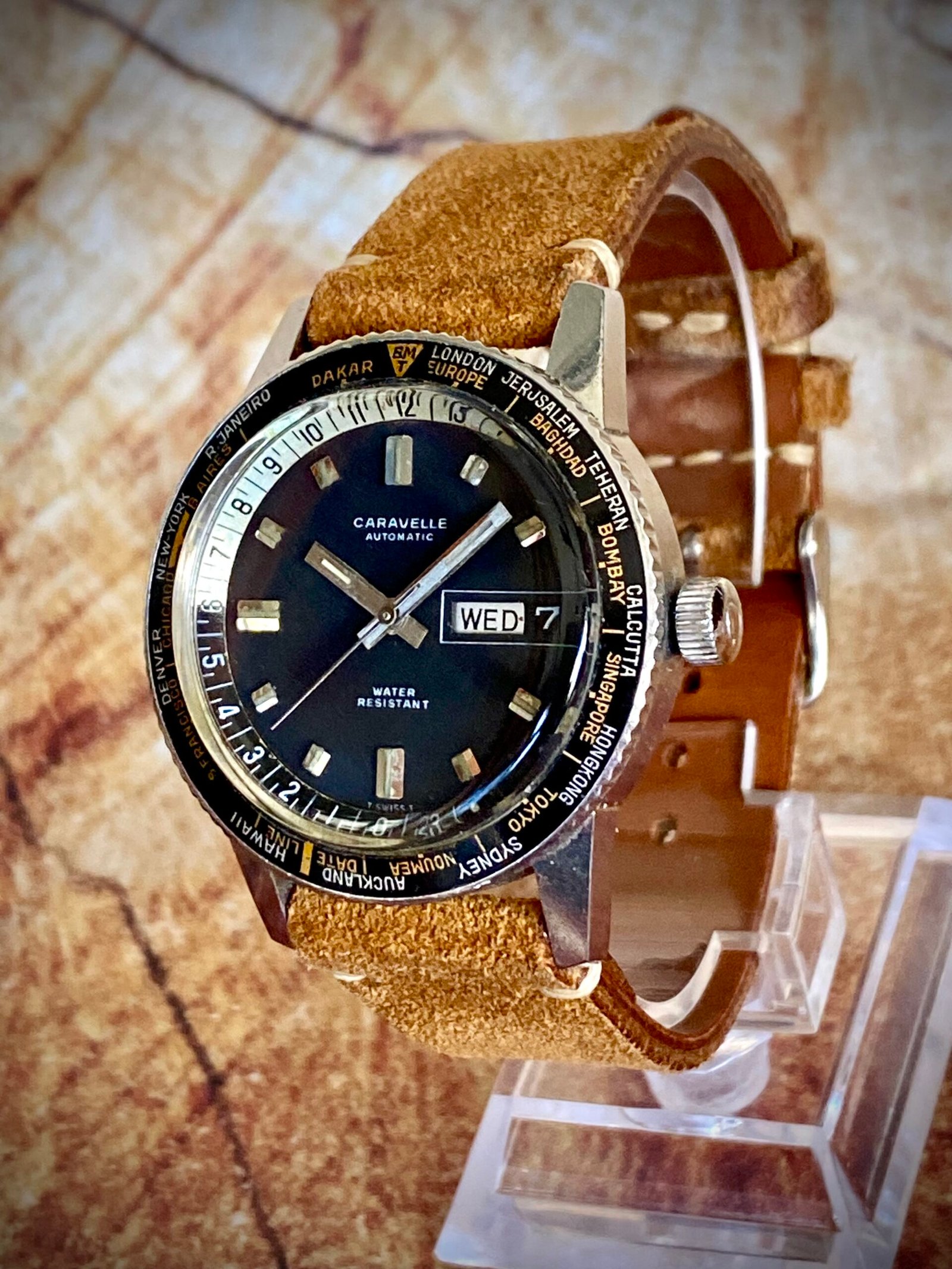 CARAVELLE WORLD TIMER AUTOMÁTICO, AÑOS 60 - Imagen 2