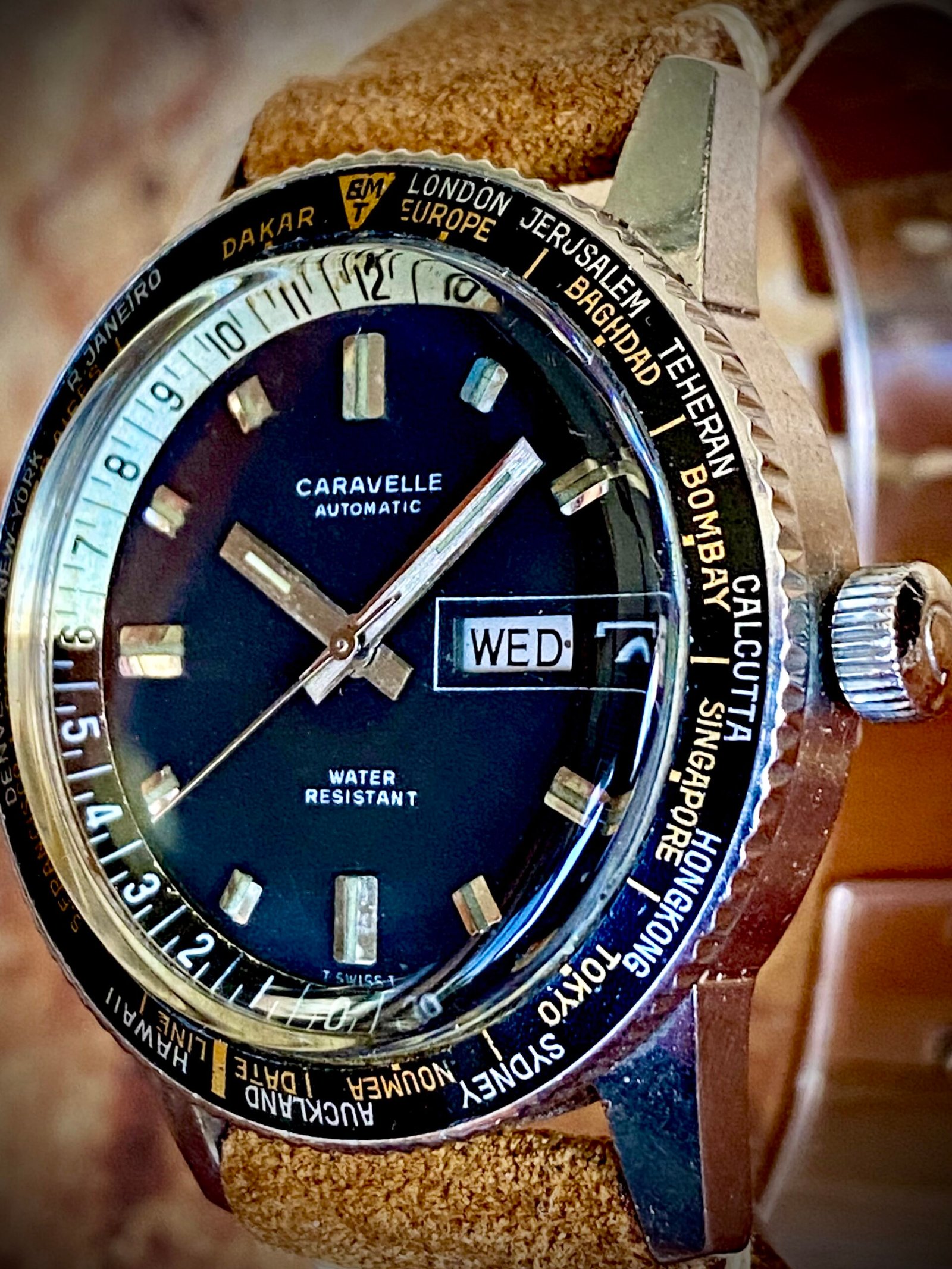 CARAVELLE WORLD TIMER AUTOMÁTICO, AÑOS 60 - Imagen 4