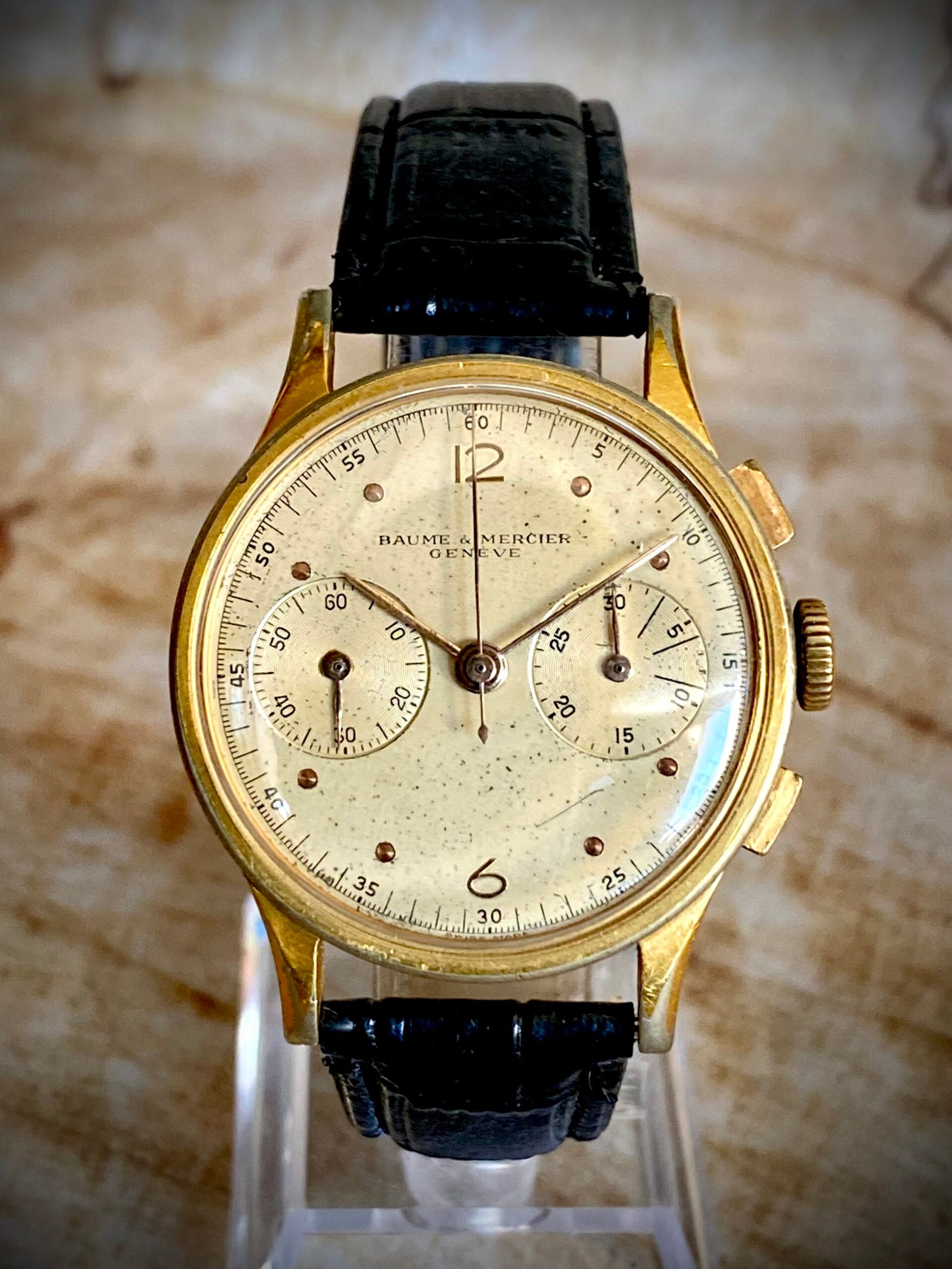 BAUME & MERCIER CHRONOGRAPH, ANTIGUO AÑOS 50 - TEMPPUS: