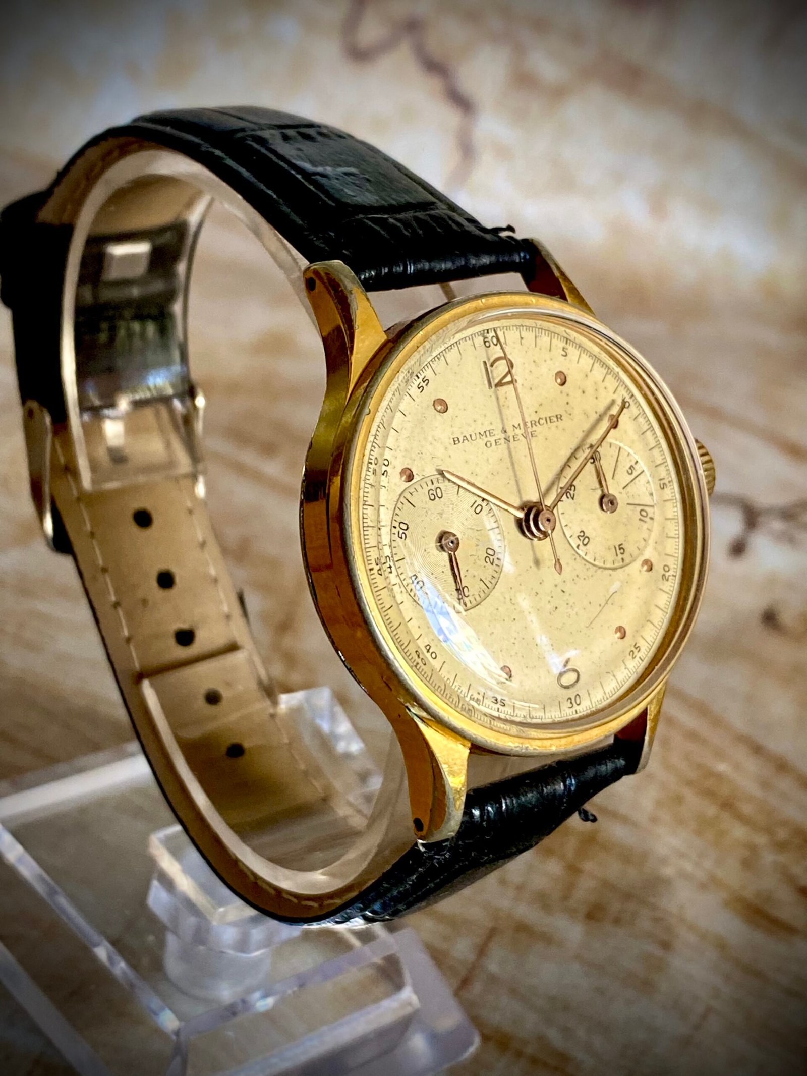 BAUME & MERCIER CHRONOGRAPH, ANTIGUO AÑOS 50 - TEMPPUS: