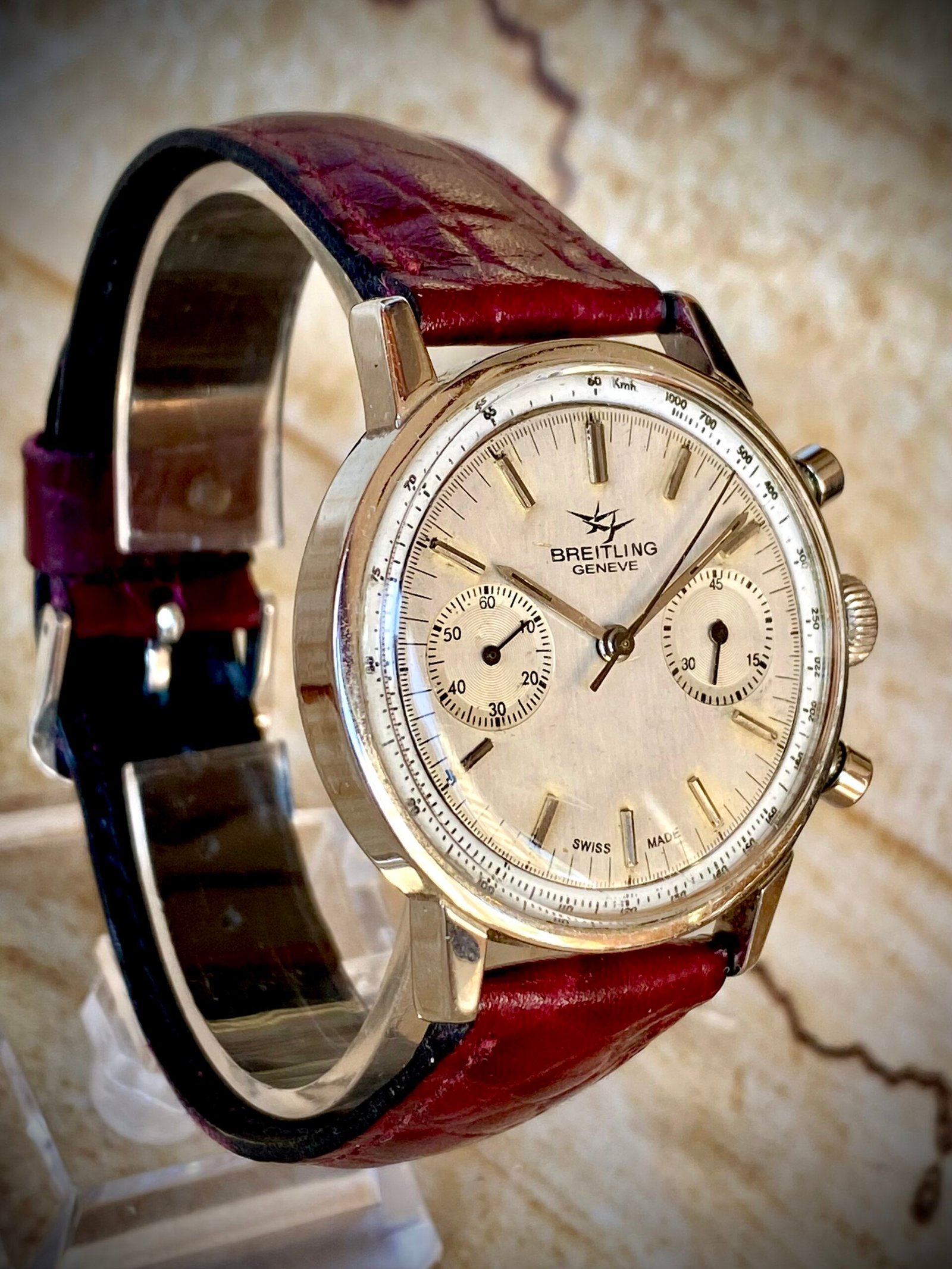 BREITLING GENEVE CHRONOGRAPH, ANTIGUO AÑOS 40 - Imagen 5