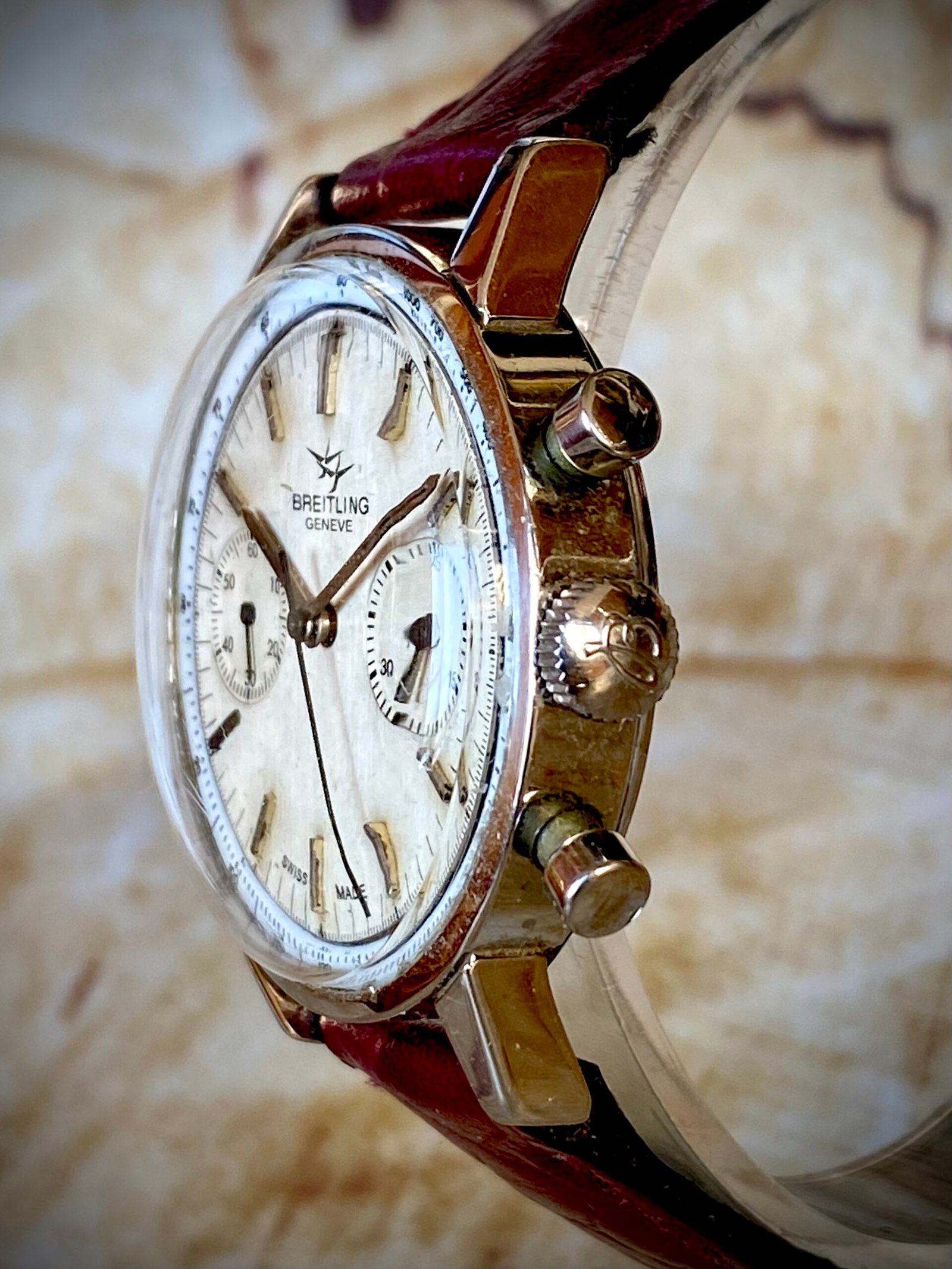 BREITLING GENEVE CHRONOGRAPH, ANTIGUO AÑOS 40 - Imagen 3