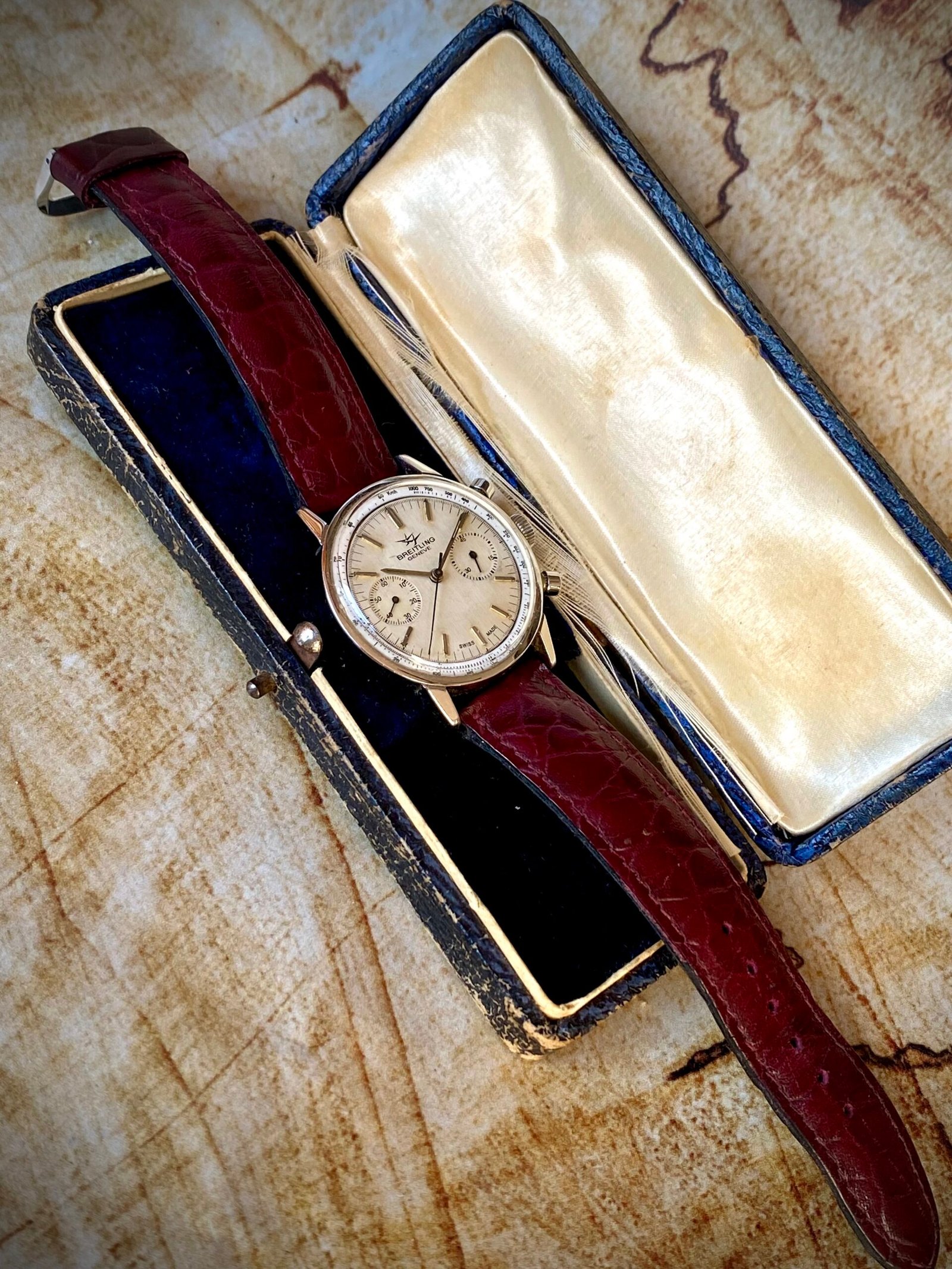 BREITLING GENEVE CHRONOGRAPH, ANTIGUO AÑOS 40 - Imagen 6