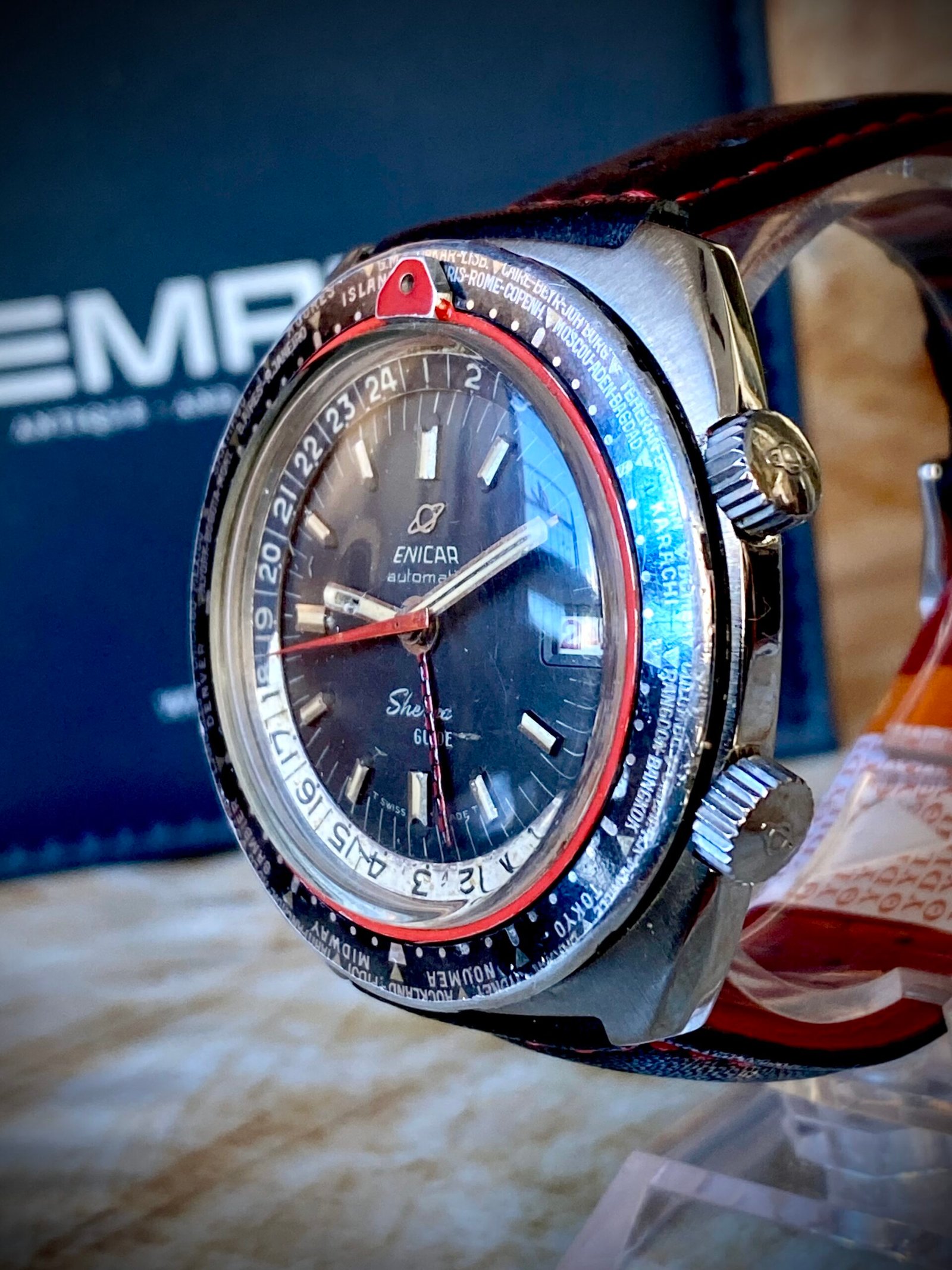 ENICAR SHERPA GUIDE 600 GMT, VINTAGE 60s, AUTOMÁTICO - Imagen 7