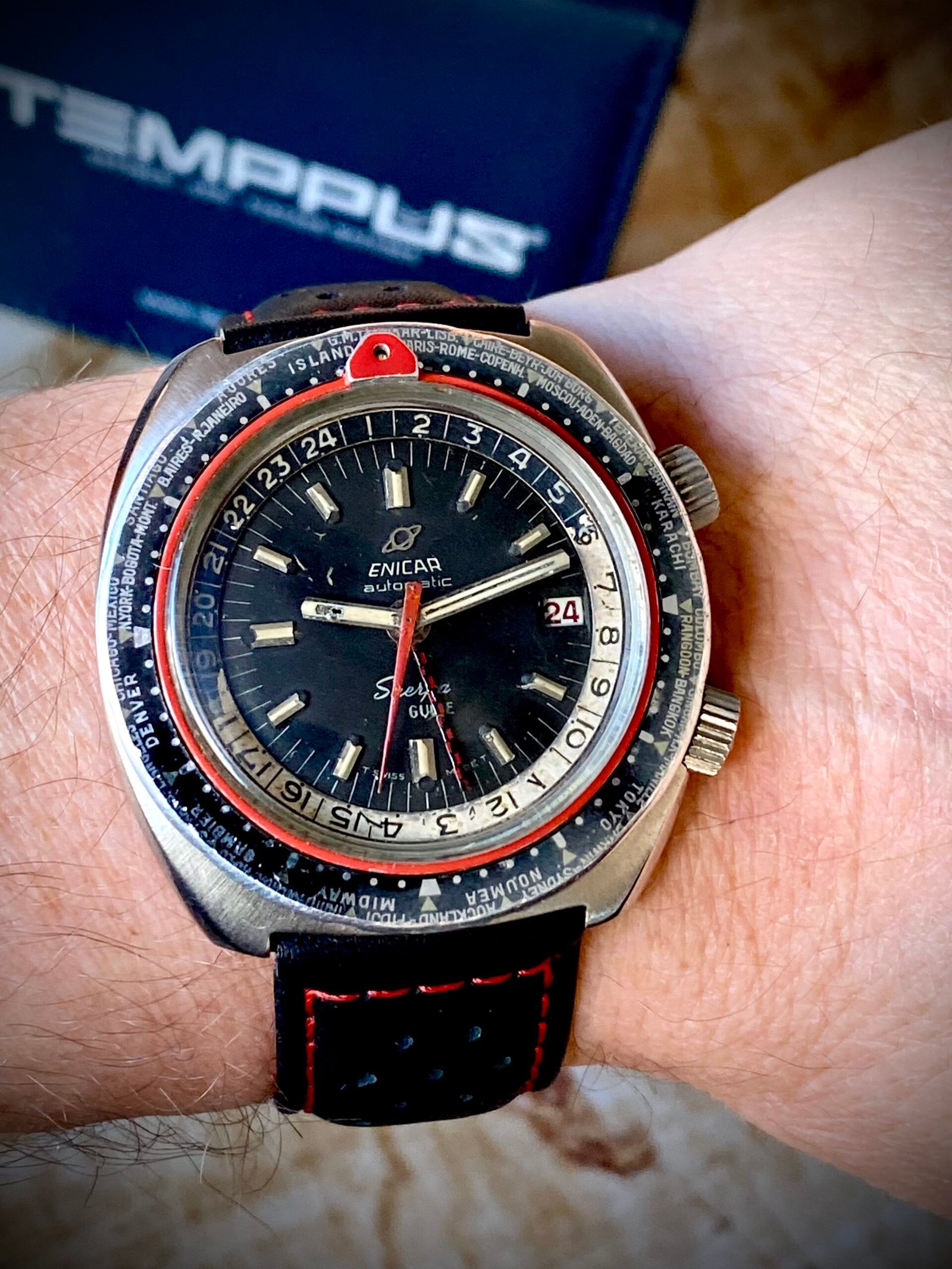 ENICAR SHERPA GUIDE 600 GMT, VINTAGE 60s, AUTOMÁTICO - Imagen 11