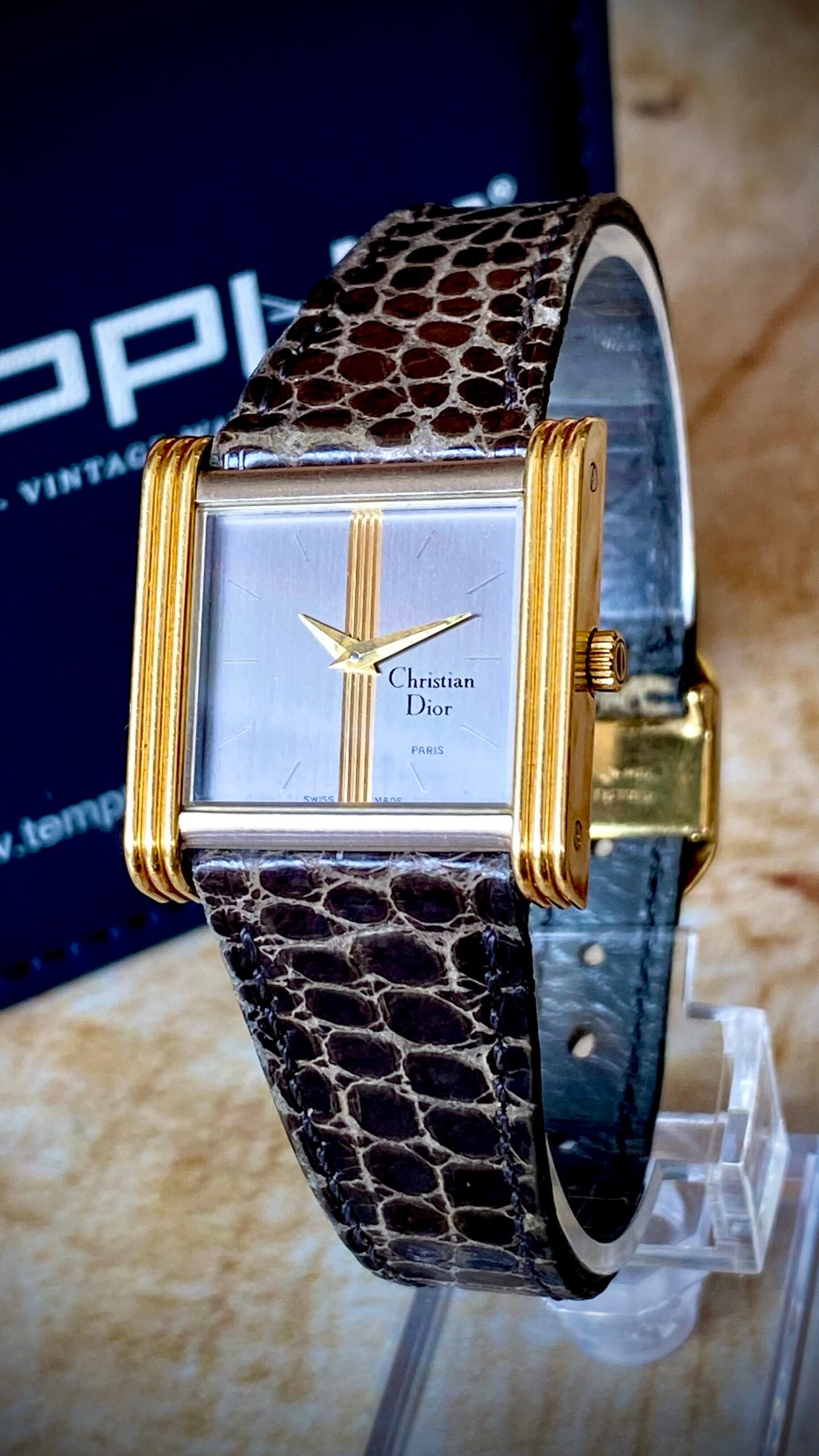 CHRISTIAN DIOR ORO 18 QUILATES, CUERDA MANUAL - Imagen 2