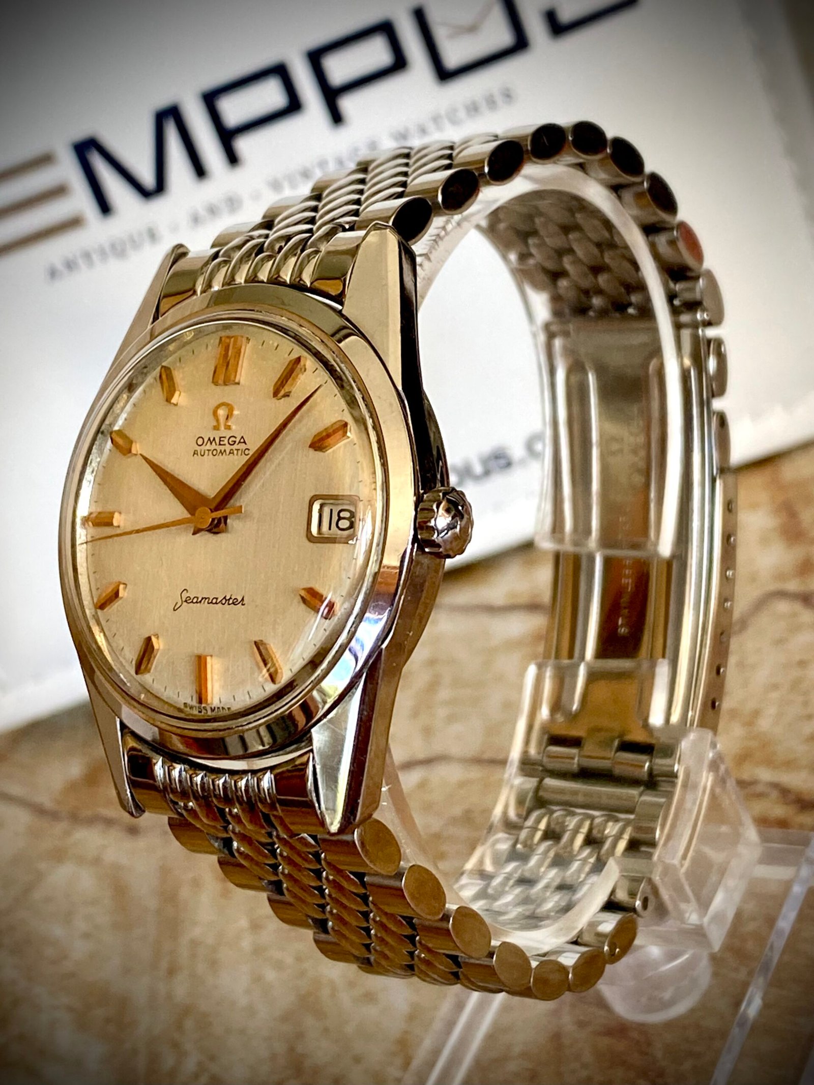 OMEGA SEAMASTER AUTOMÁTICO, ARMIS "GRANO DE ARROZ" - TEMPPUS: