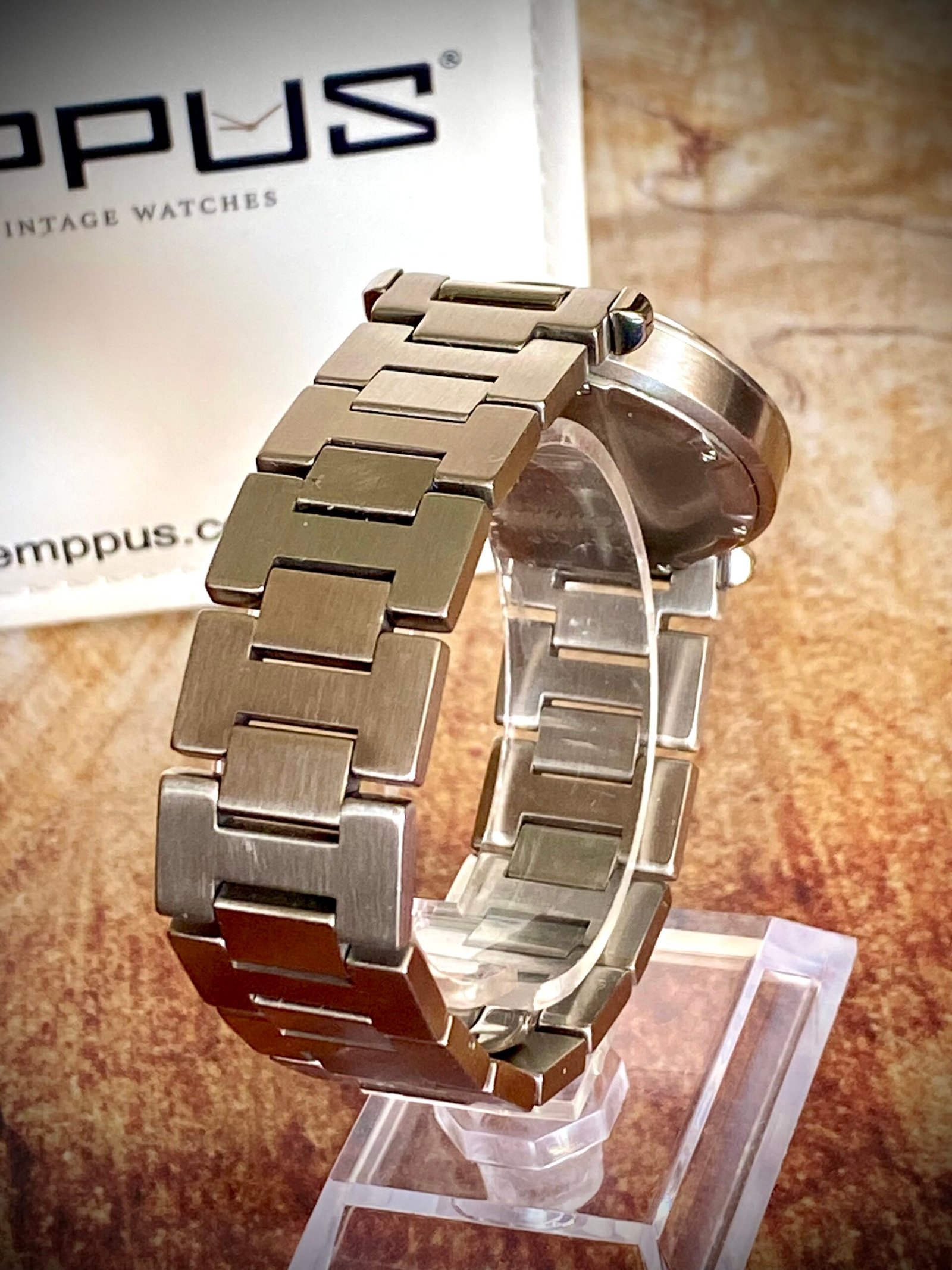 CARTIER PASHA ACERO, ESFERA GRIS CUADRICULADA - TEMPPUS: