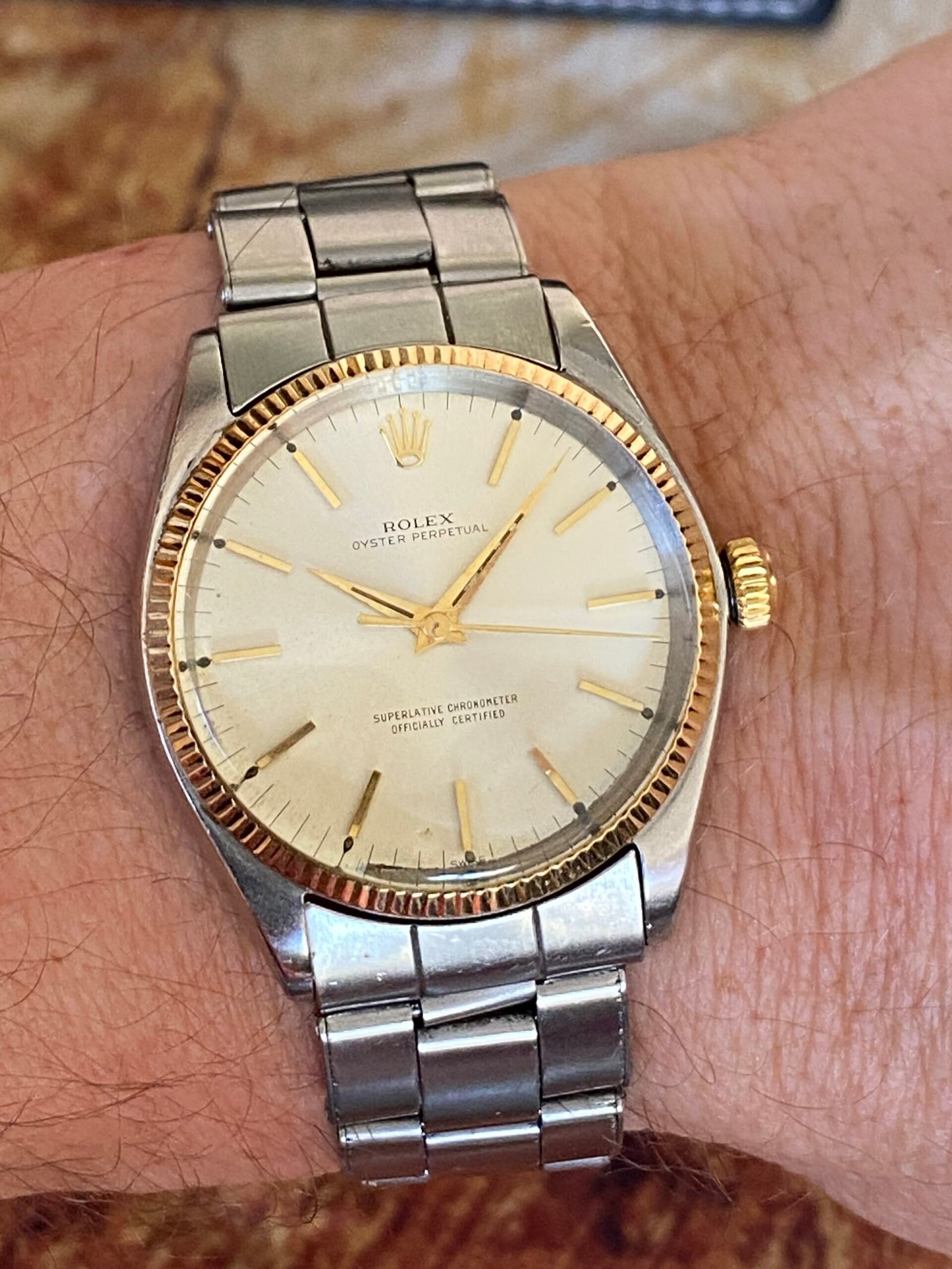 ROLEX OYSTER PERPETUAL 1005 ACERO Y ORO 18K - Imagen 4