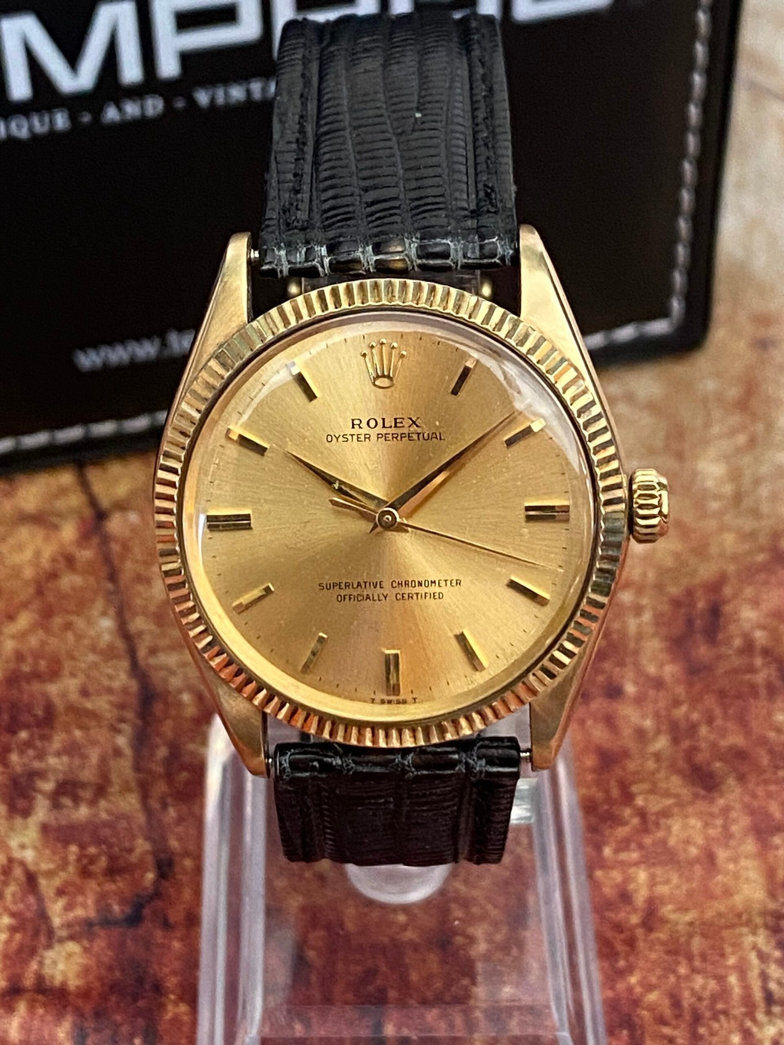 ROLEX 1005 OYSTER PERPETUAL ORO 14K, AUTOMÁTICO