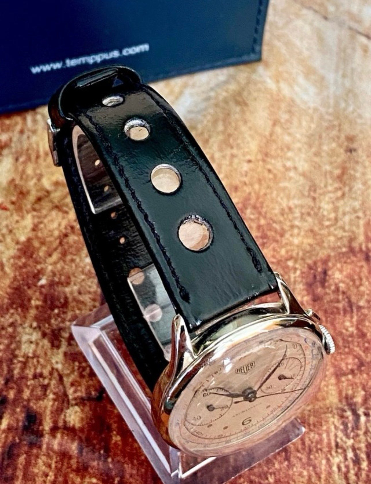 HEUER CHRONOGRAPH, ANTIGUO CRONÓGRAFO CAJA "JUMBO" - Imagen 8