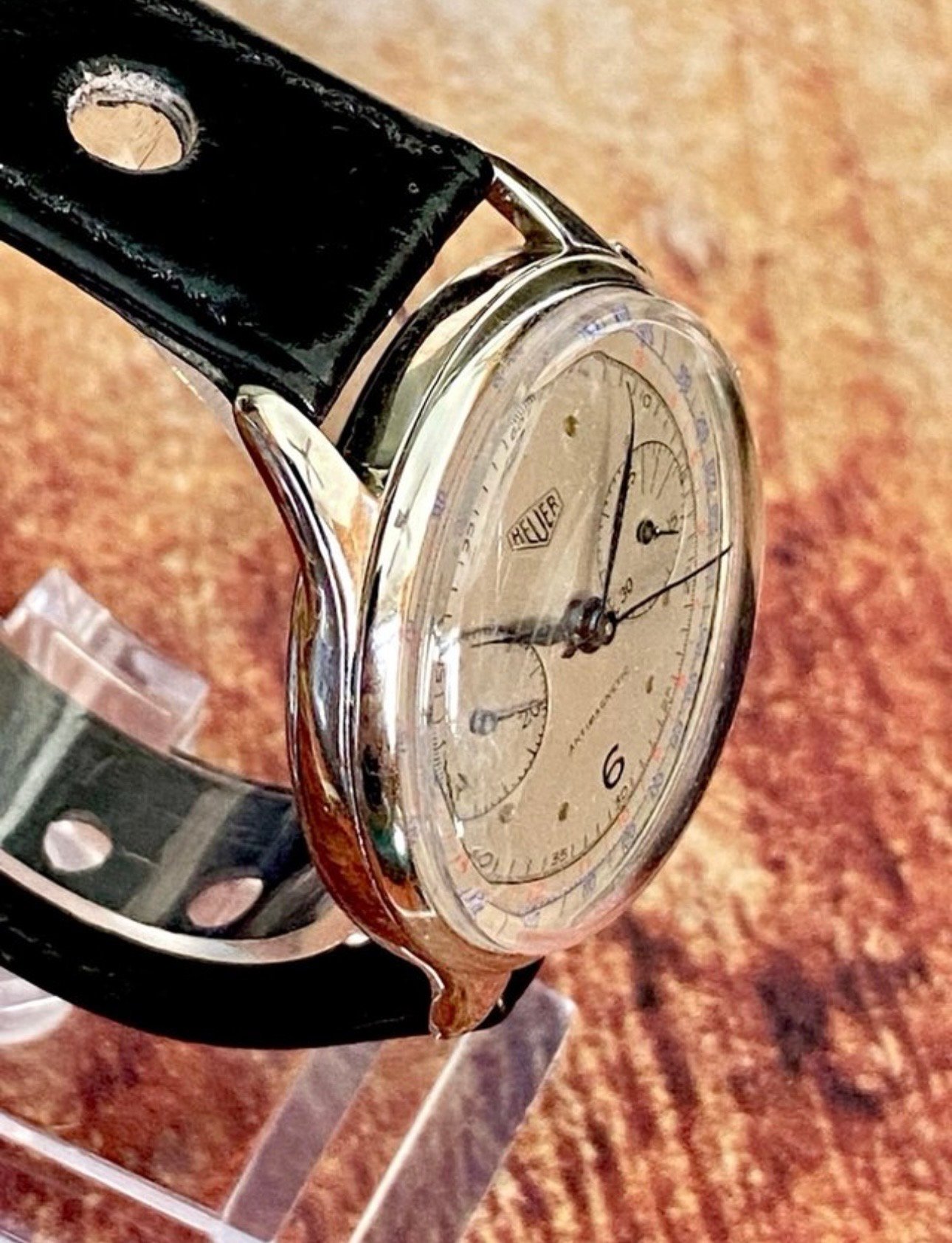 HEUER CHRONOGRAPH, ANTIGUO CRONÓGRAFO CAJA "JUMBO" - Imagen 10