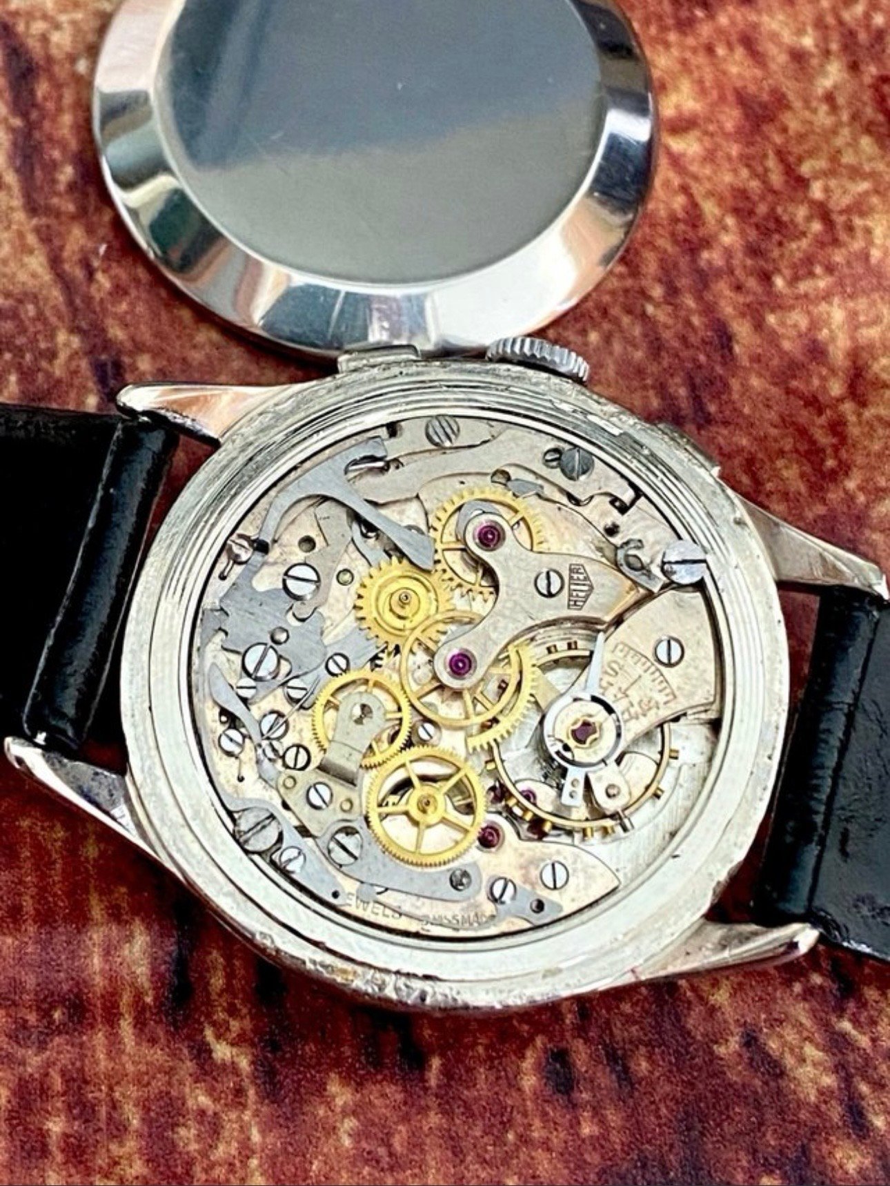 HEUER CHRONOGRAPH, ANTIGUO CRONÓGRAFO CAJA "JUMBO" - Imagen 12