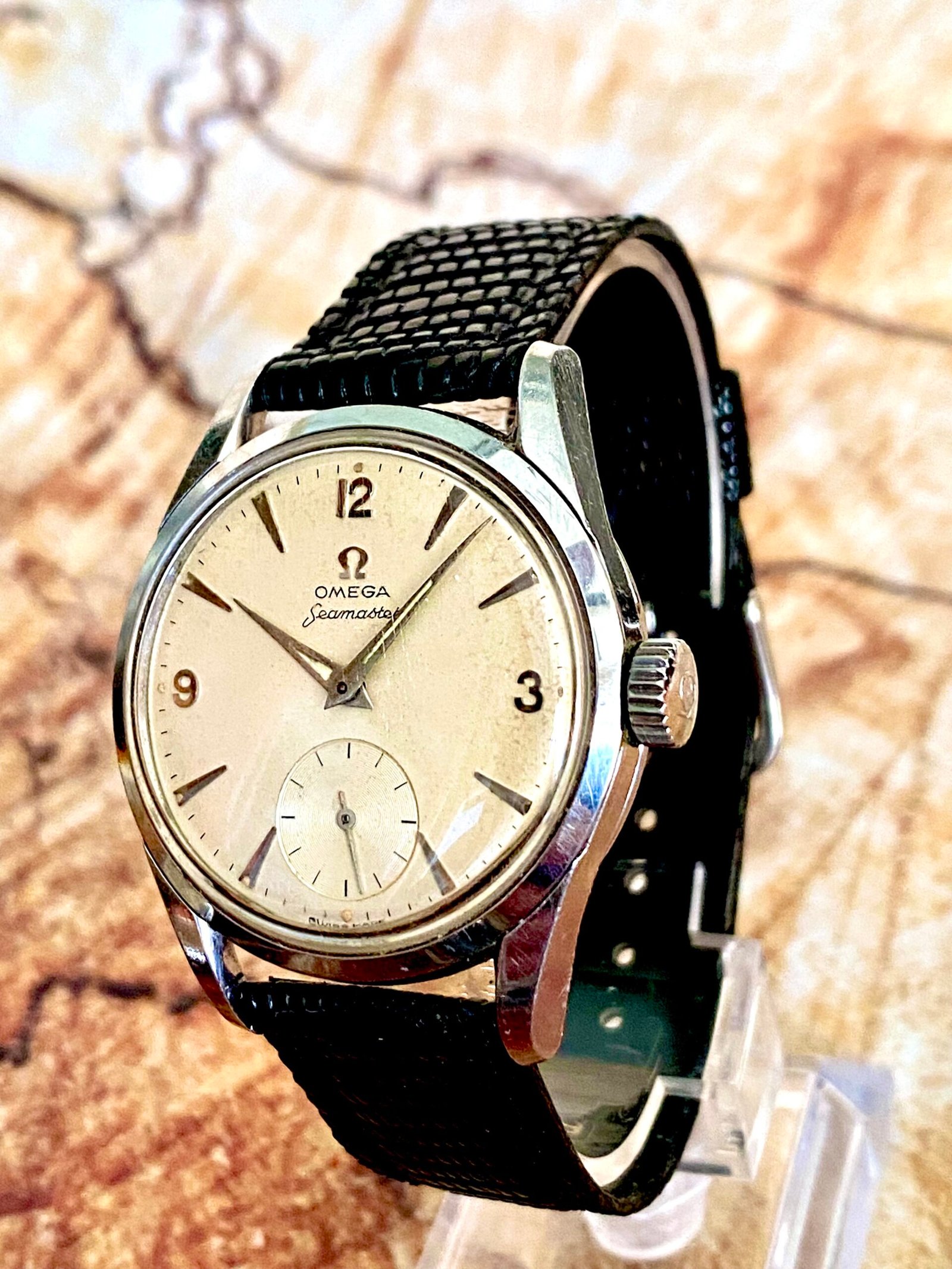 OMEGA SEAMASTER AÑO 1959, Grabado LOKOMOTIVFABRIK SUIZA - Imagen 2
