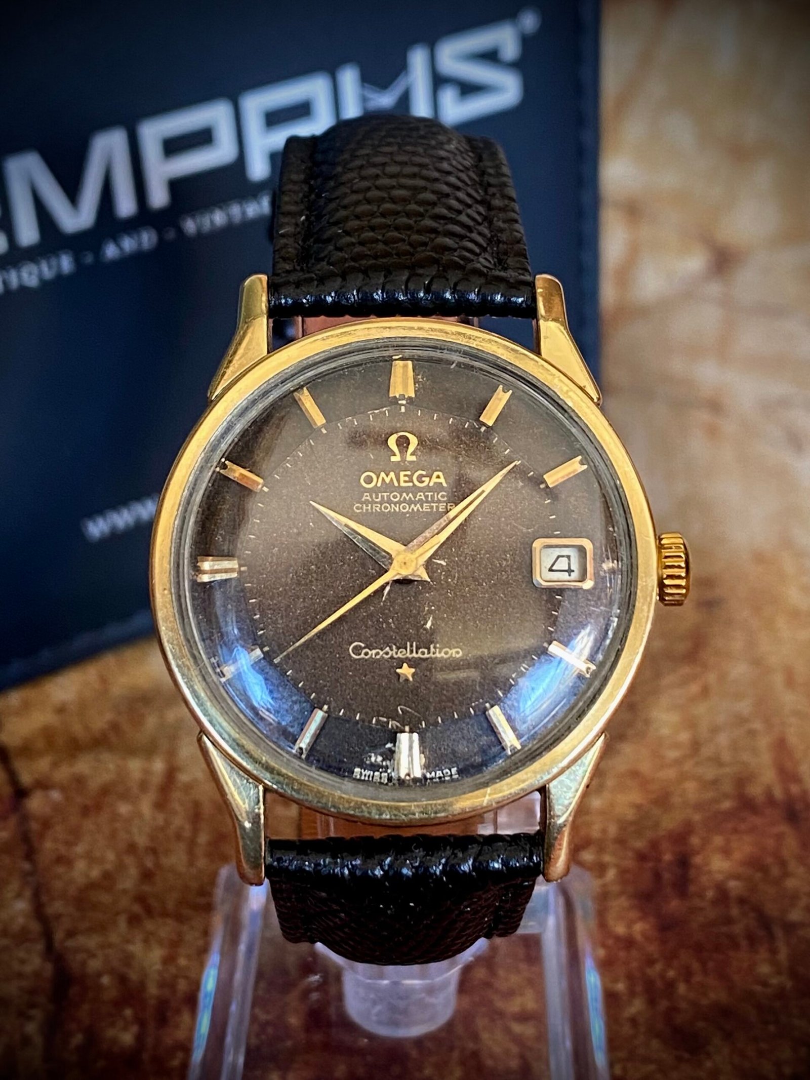 OMEGA CONSTELLATION "PIE PAN" AUT. ESFERA NEGRA