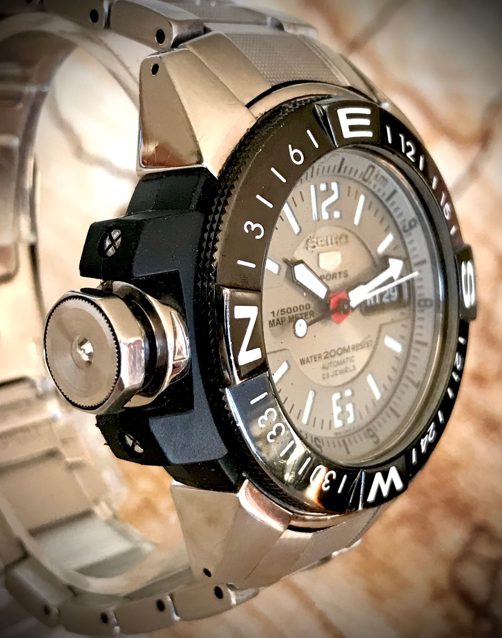 SEIKO 5 «ATLAS MAP METER» AUTOMÁTICO, AÑO 2009 - Imagen 3