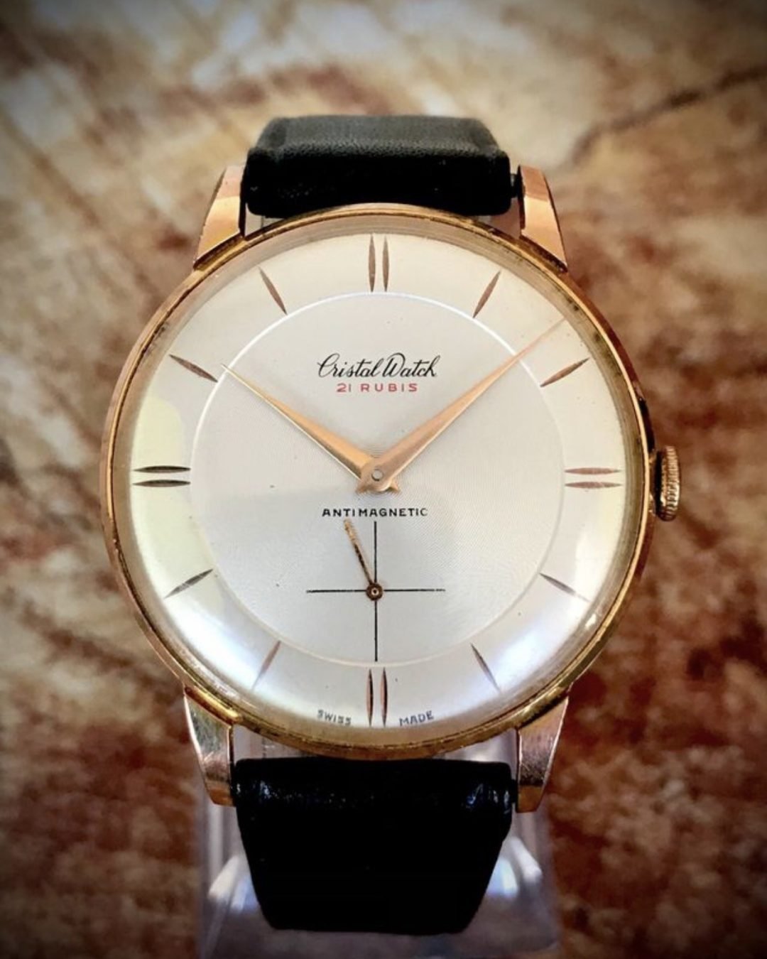 CRISTAL WATCH AÑO 1953, CUERDA MANUAL - TEMPPUS: