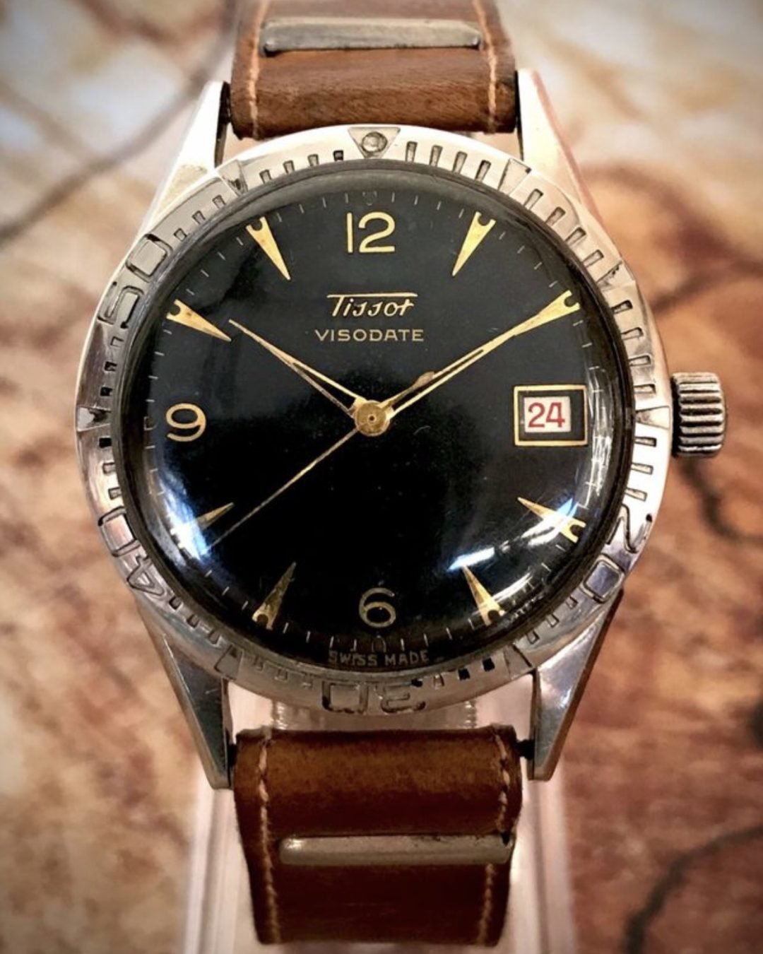 TISSOT VISODATE, VINTAGE AÑO 1962, CUERDA MANUAL - TEMPPUS: