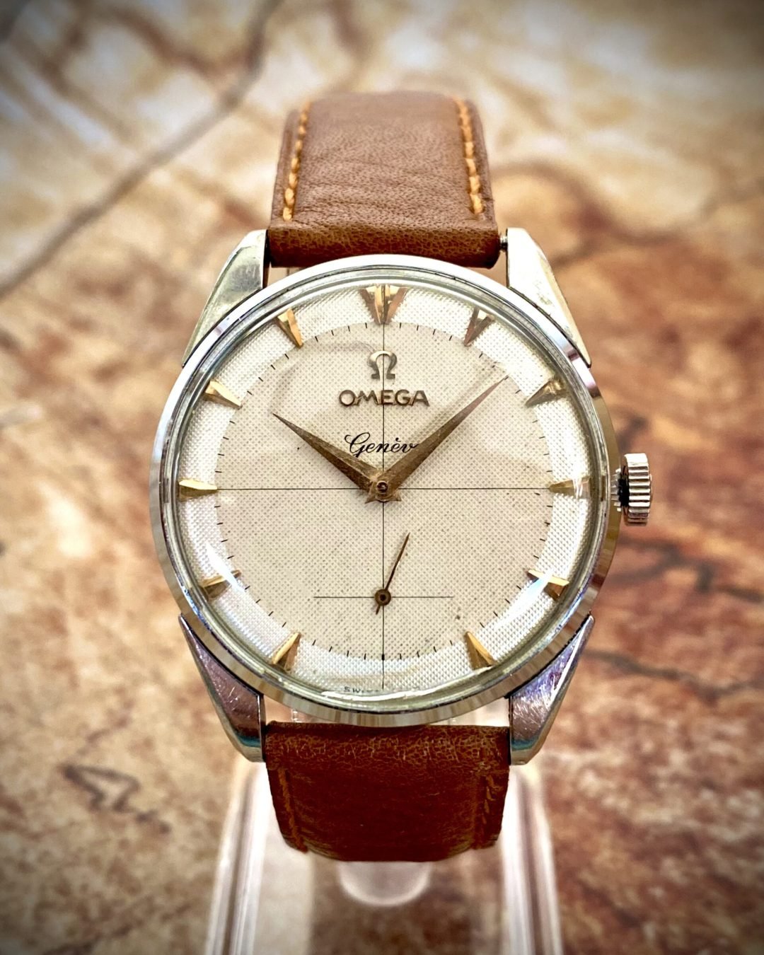 OMEGA GENEVE CUERDA MANUAL, ANTIGUO AÑO 1958 - TEMPPUS: