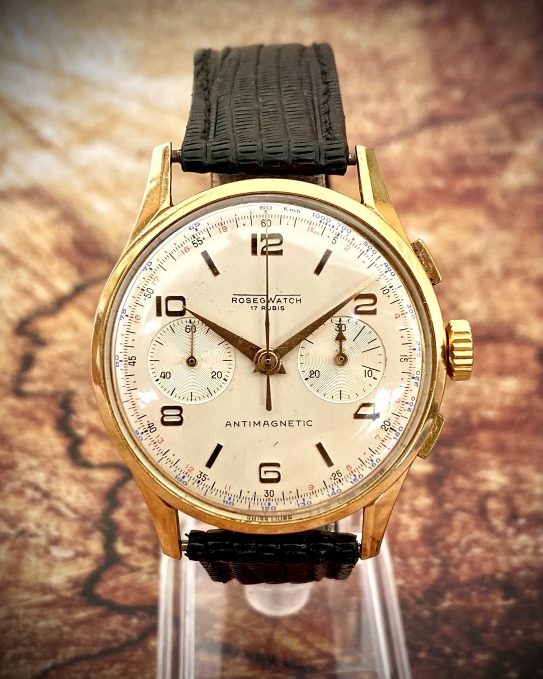 ROSEGWATCH CRONÓGRAFO ORO 18K, PRINCIPIO AÑOS 50 - TEMPPUS: