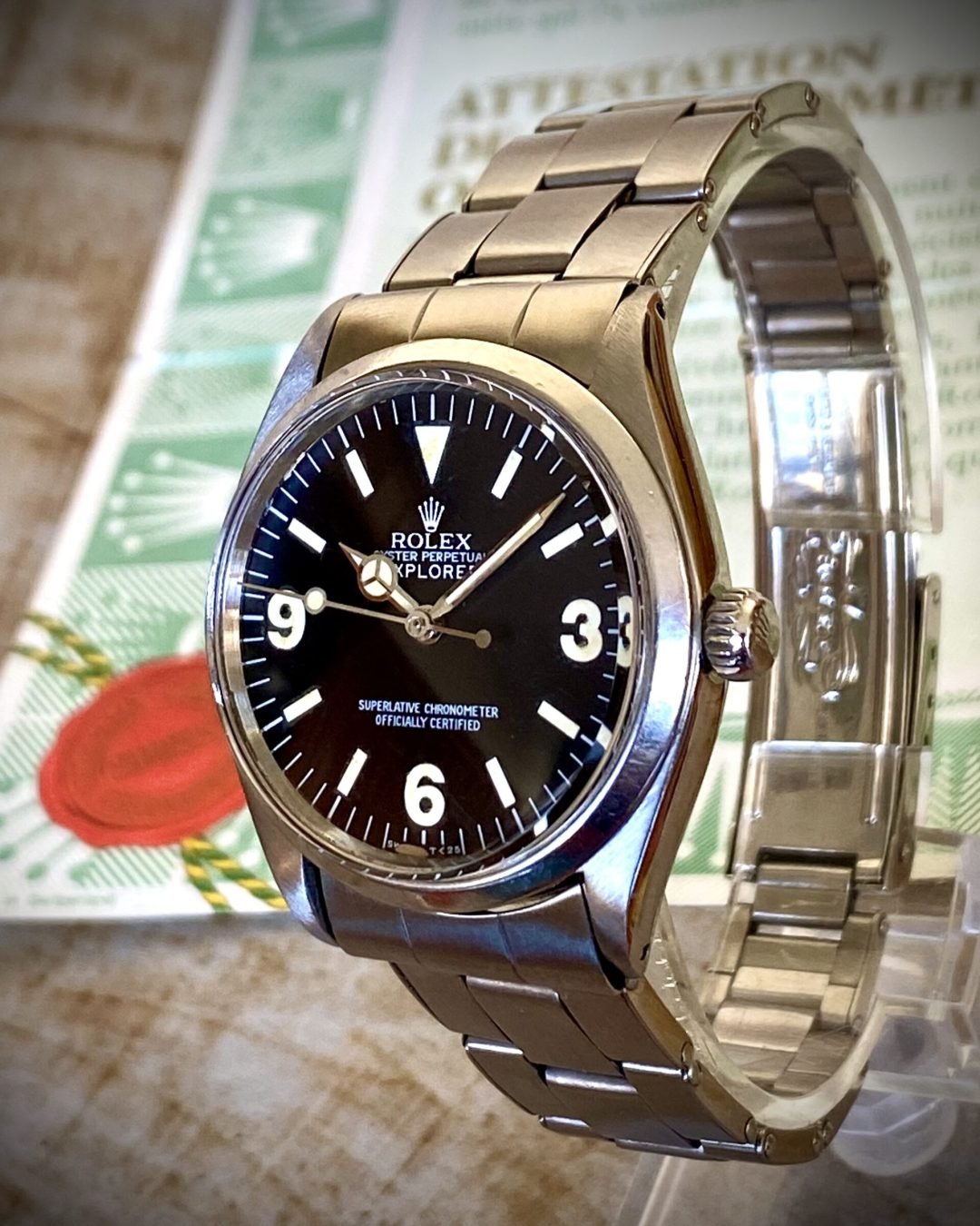 ROLEX EXPLORER 1002 CON DOCUMENTACIÓN, AÑO 1981 - TEMPPUS:
