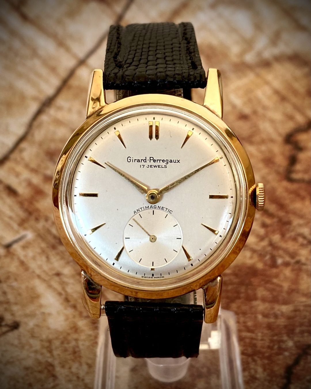 GIRARD PERREGAUX ORO 18 QUILATES, ANTIGUO AÑOS 50 - TEMPPUS: