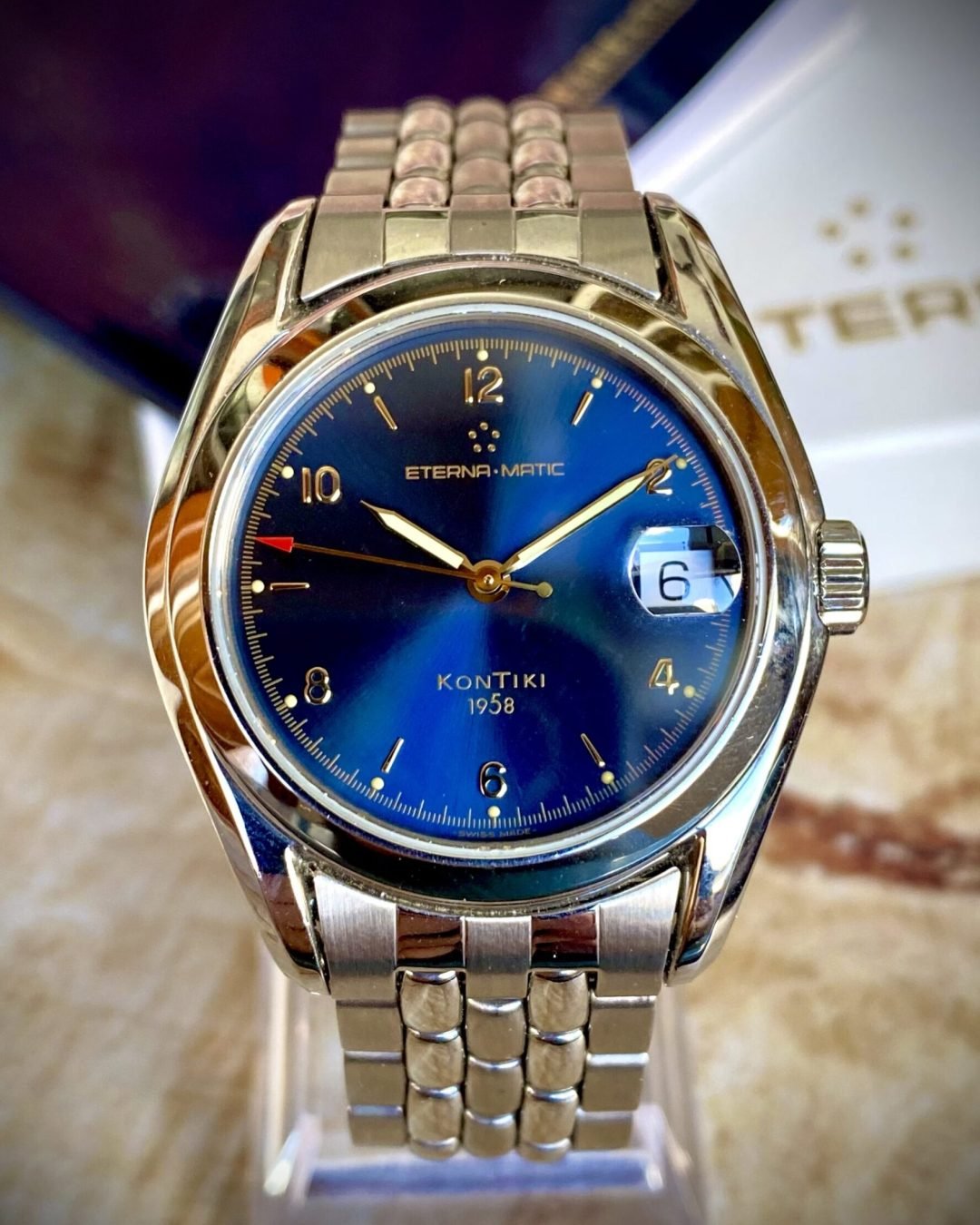 ETERNA MATIC KONTIKI 1958, N.O.S (New Old Stock) FULL SET - TEMPPUS: