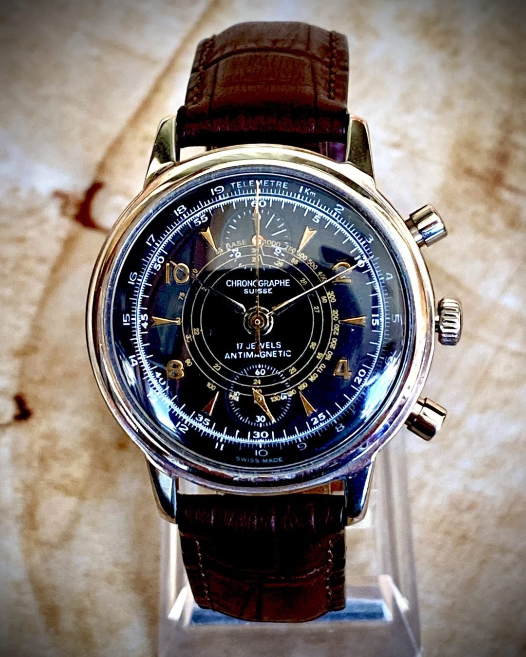 CHRONOGRAPHE SUISSE, CALIBRE LANDERON 148, AÑOS 40 - TEMPPUS: