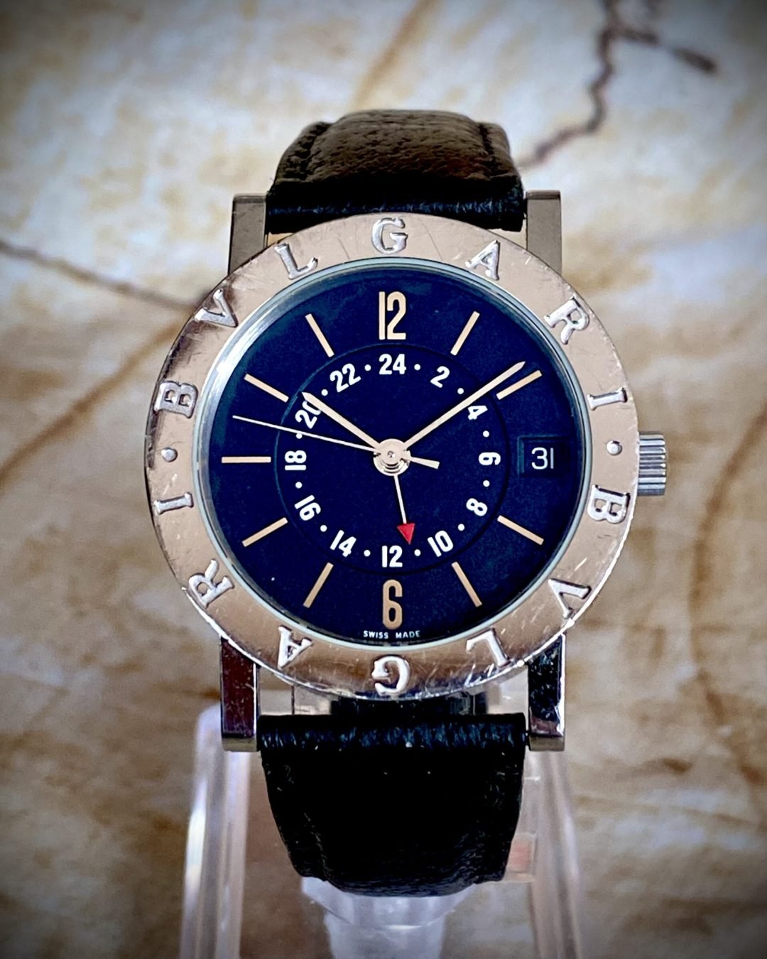 BVLGARI GMT AUTOMÁTICO, ACERO + ZAFIRO - TEMPPUS: