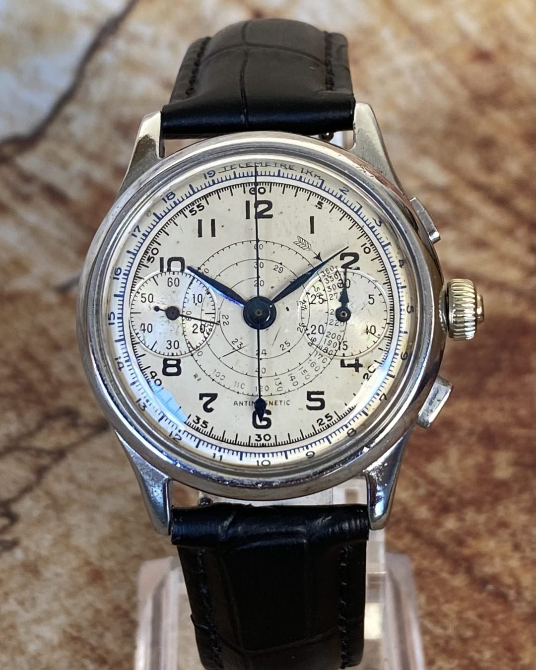 CHRONOGRAPHE SUISSE CUERDA MANUAL, AÑOS 40 - TEMPPUS: