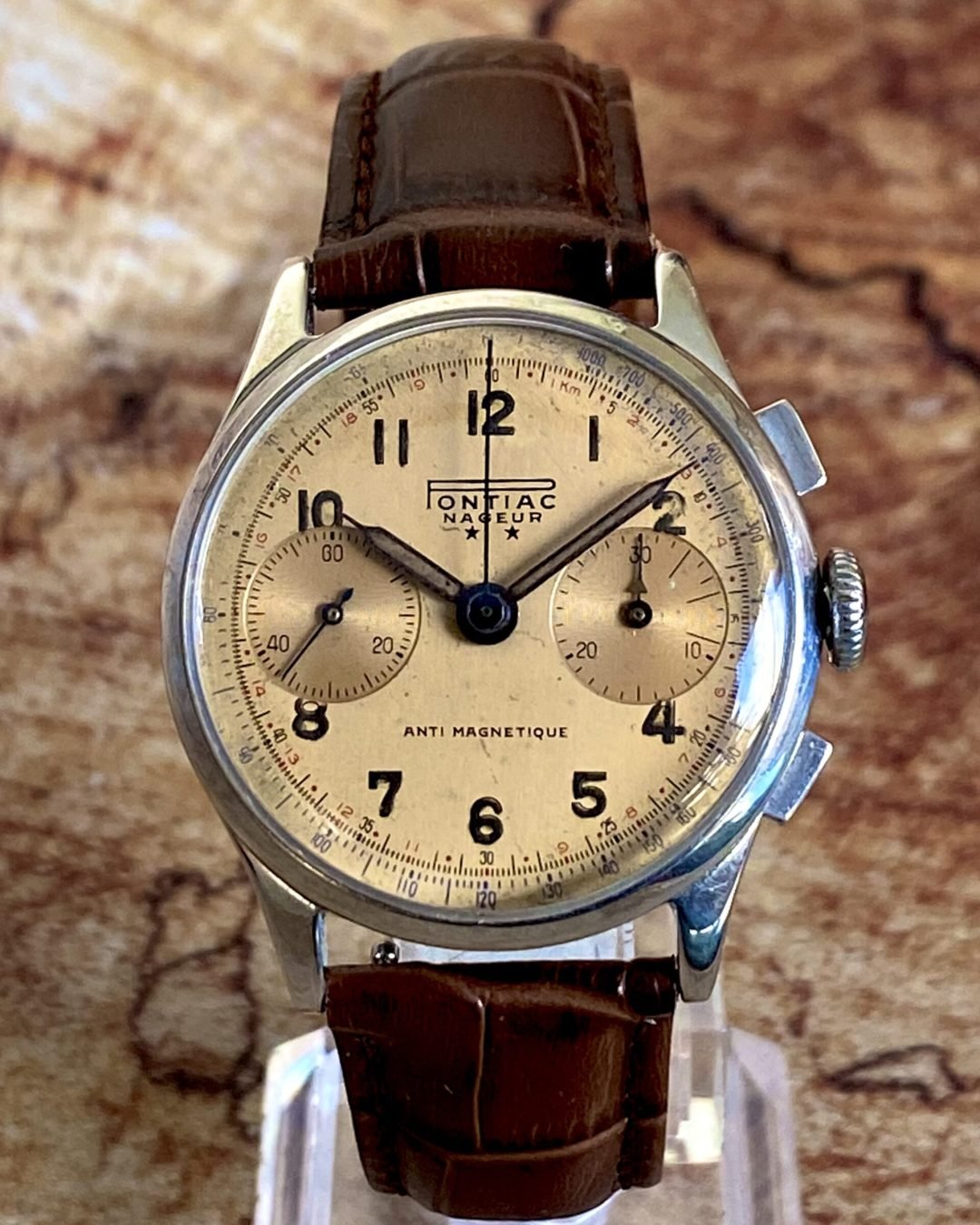 PONTIAC CHRONOGRAPH, CUERDA MANUAL, AÑOS 40 - TEMPPUS: